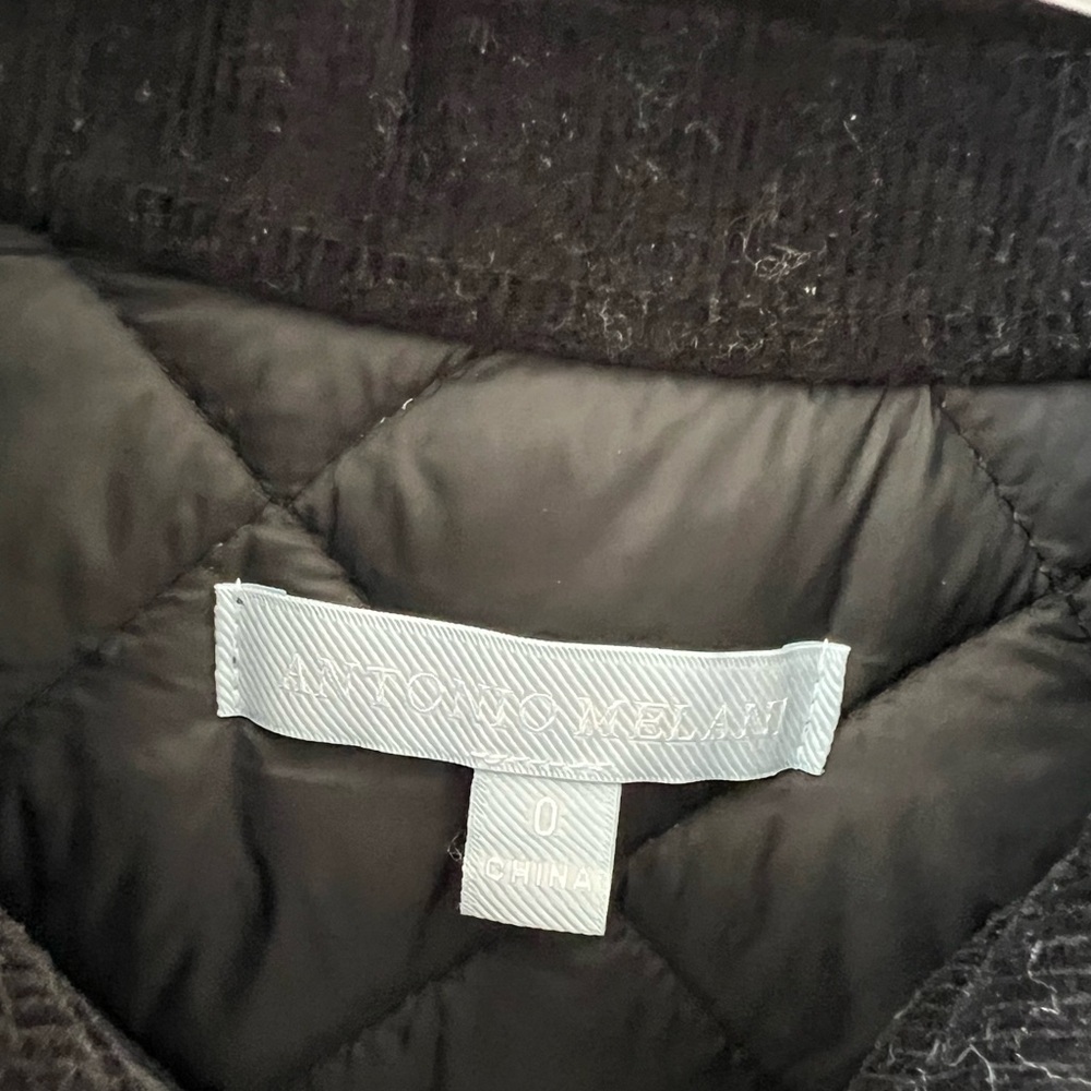 Antonio Melani Claudia Quilted Puffer Jacket Black Lightweight Size 0 - Picture 5 of 5
